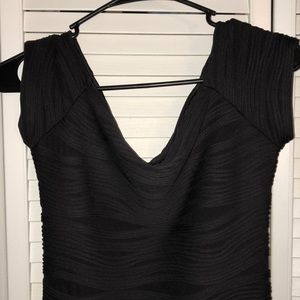 Off the shoulder tight black dress